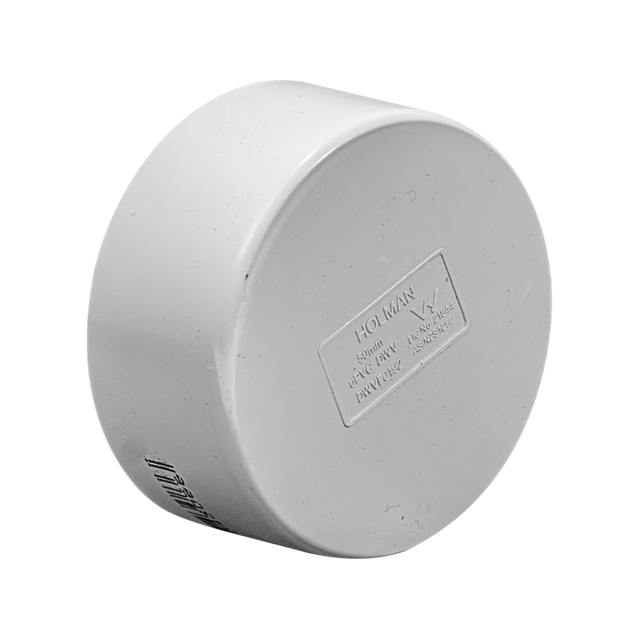 Holman PVC DWV Push On Cap 50mm