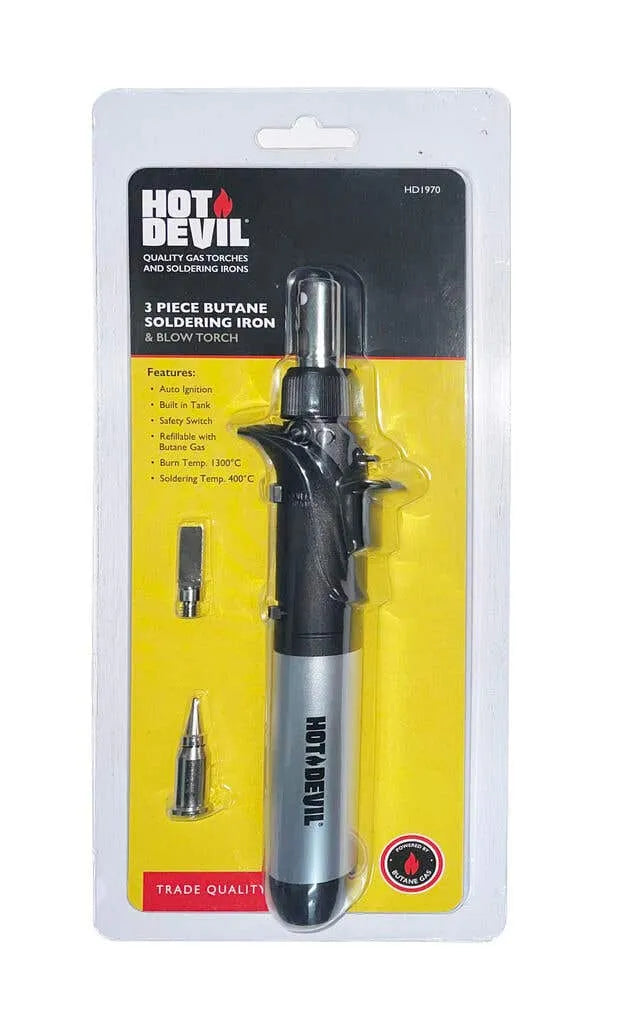 Hot Devil Torch Blow & Solder Iron Kit - 3 Piece