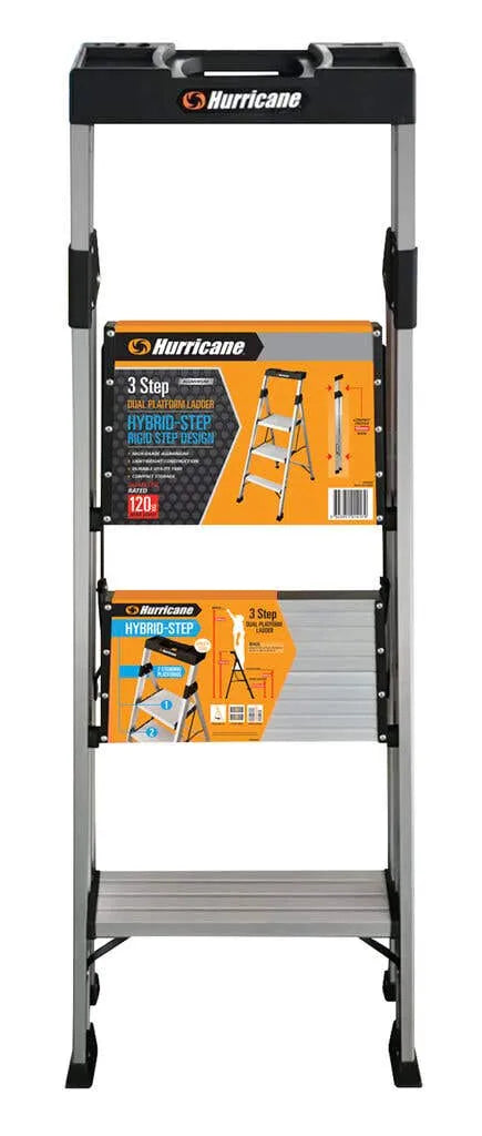 Hurricane 3 Step Dual Platform Ladder 120kg