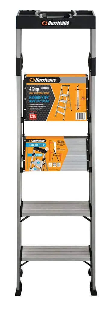 Hurricane 4 Step Dual Platform Ladder 120kg