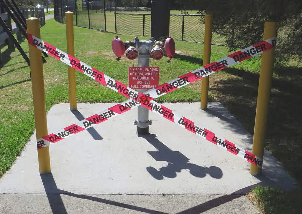 Hurricane Safety Barrier Tape DANGER Red/White 75mm x 100m