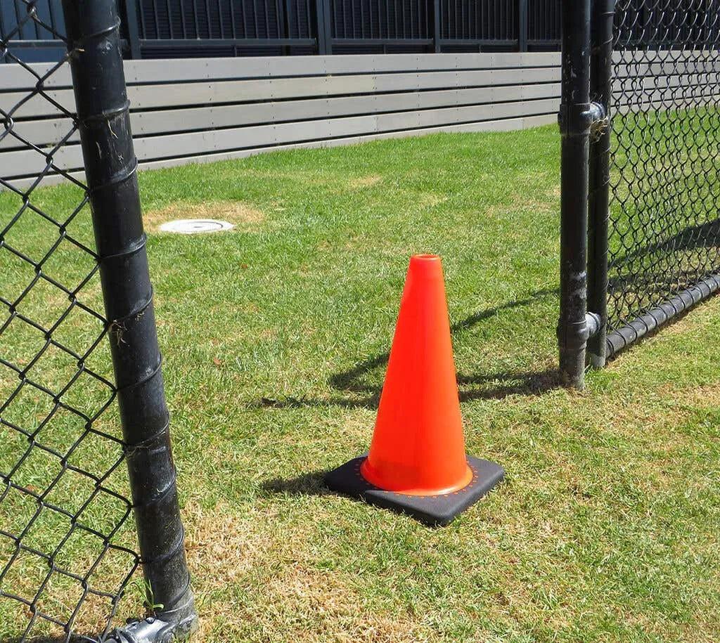 Hurricane Safety Rubber Base Hi-Vis Traffic Cone Orange & Black 450mm