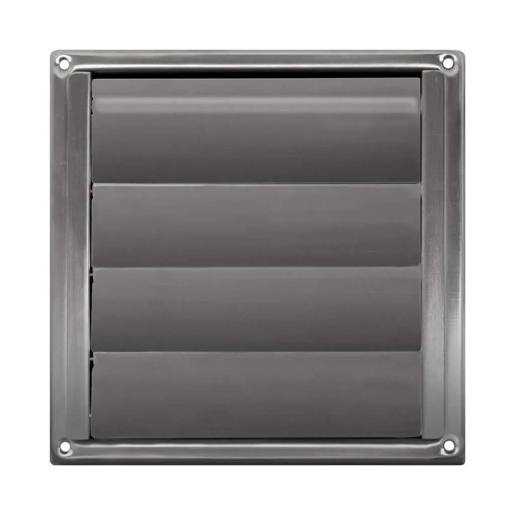 Kensington Gravity Wall Vent Marine Grade Stainless Steel with Mesh Insert 150mm