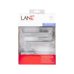 Lane 60mm Brushed Satin Chrome Cambridge Square Privacy Set