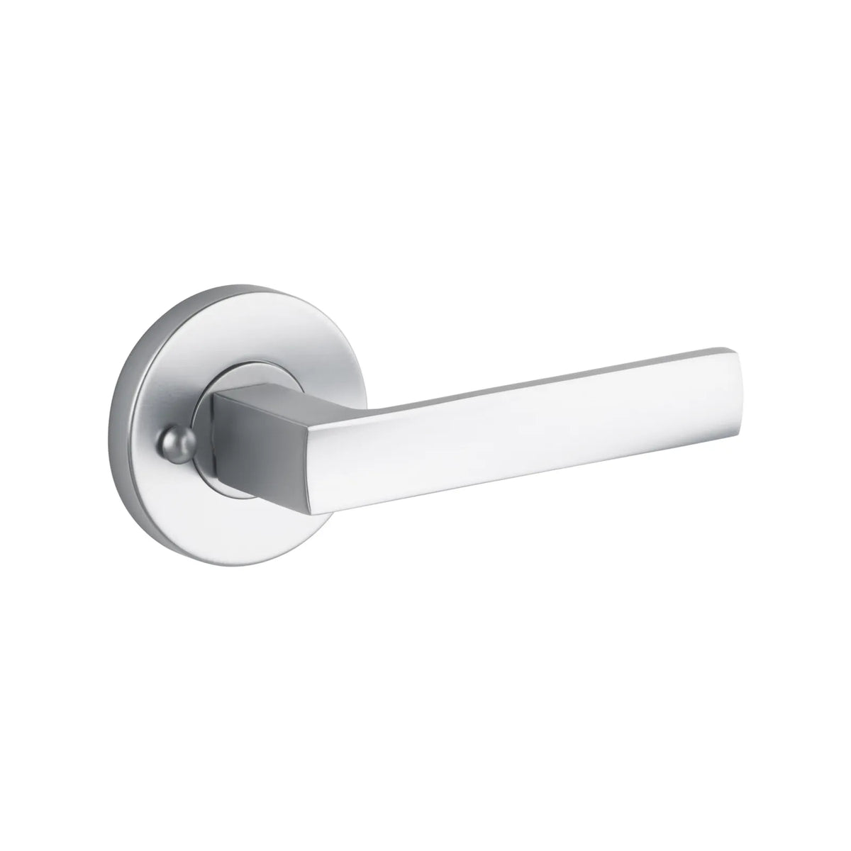 Lane 65mm Brushed Satin Chrome Oxford Round Privacy Leverset