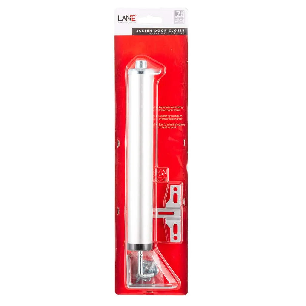 Lane PNeumatic Screen Door Closer Silver