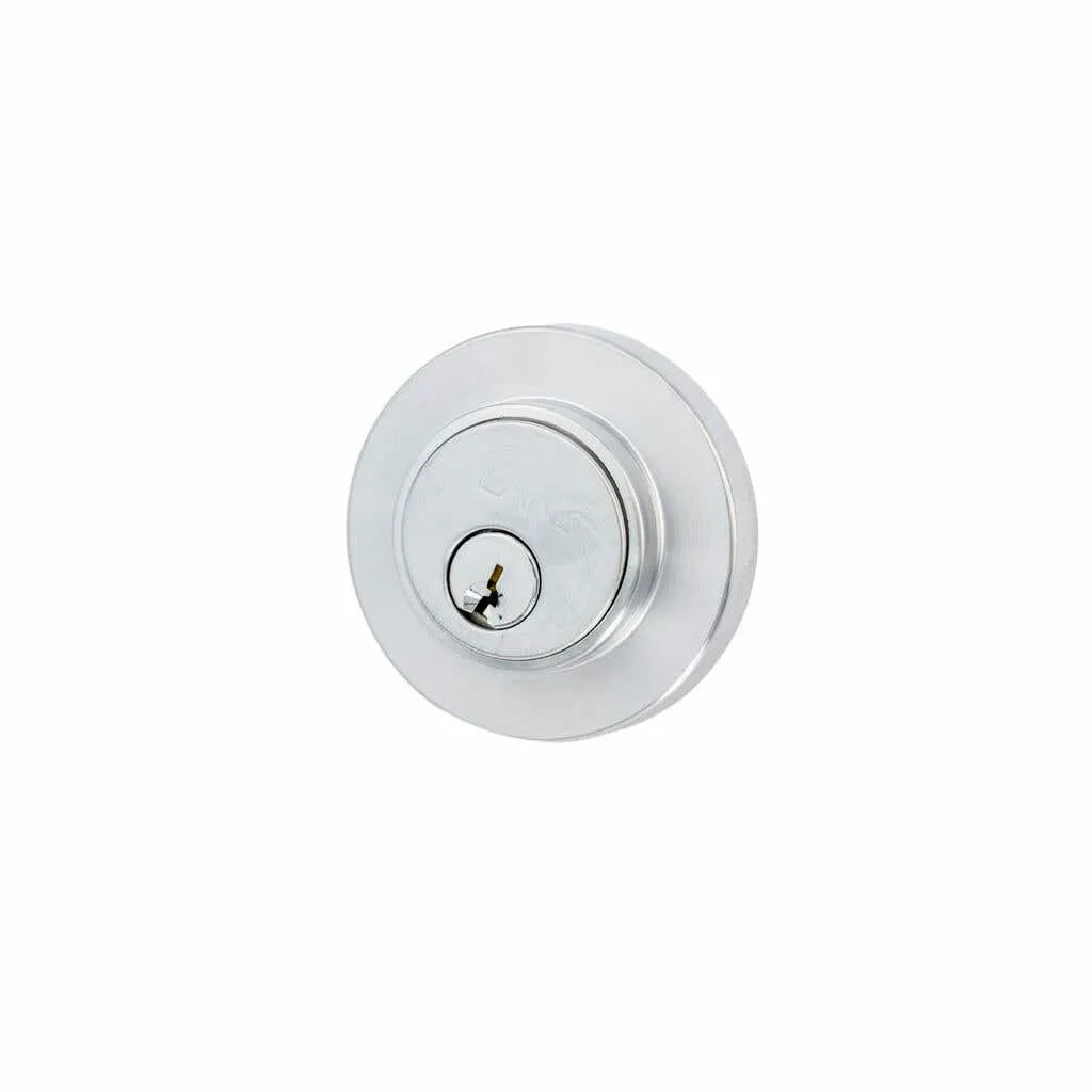 Lane Slimline Deadbolt Round Double Cylinder Brushed Satin Chrome