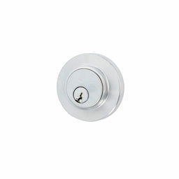 Lane Slimline Deadbolt Round Double Cylinder Brushed Satin Chrome