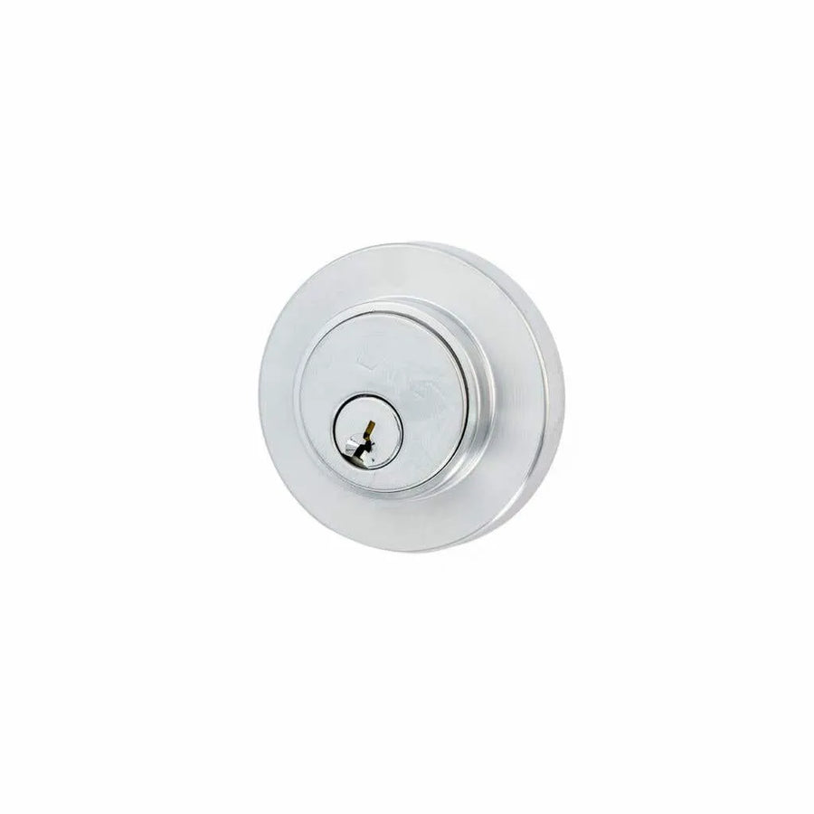 Lane Slimline Deadbolt Round Double Cylinder Brushed Satin Chrome