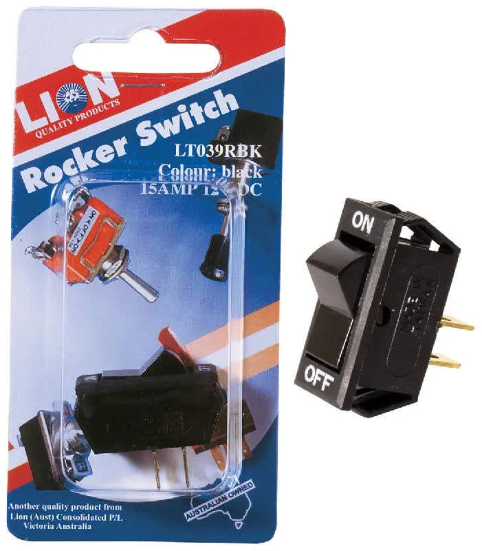 Lion Black Rocker Switch