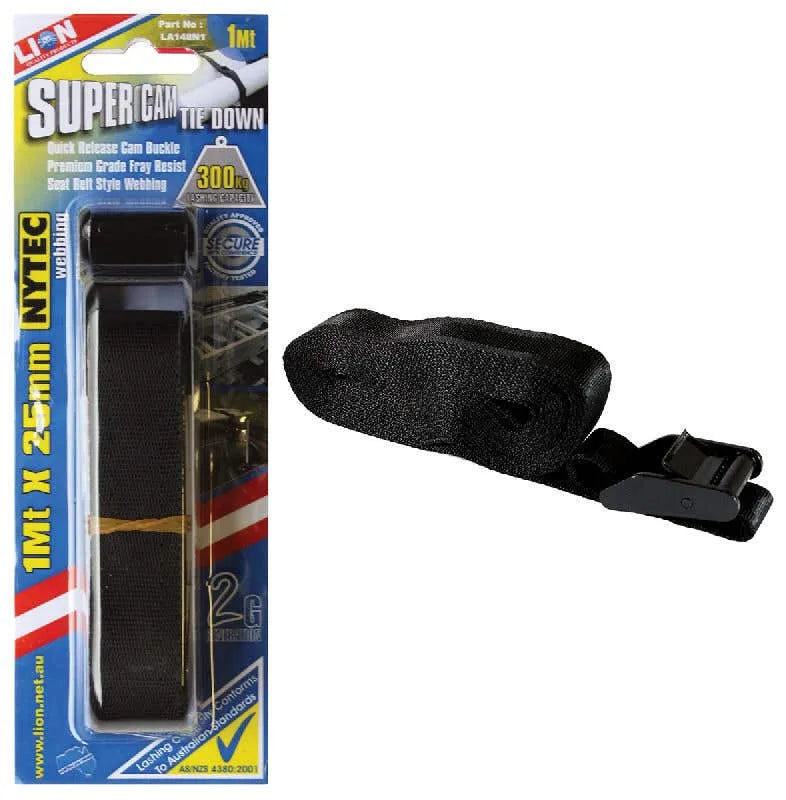 Lion Cam Buckle Nylec Tie Down 1m 300kg