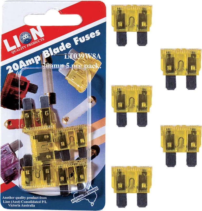 Lion Fuse Pack 20Amp - 5 Piece