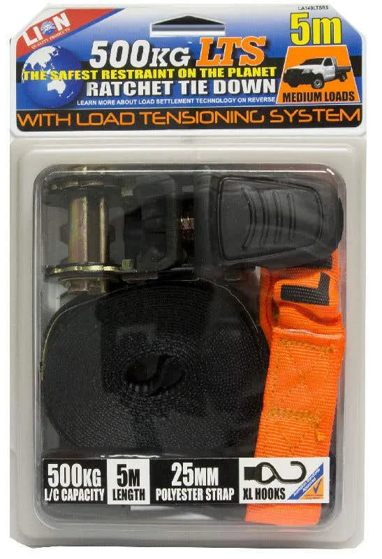 Lion LTS Ratchet Tie Down 25mm x 5m