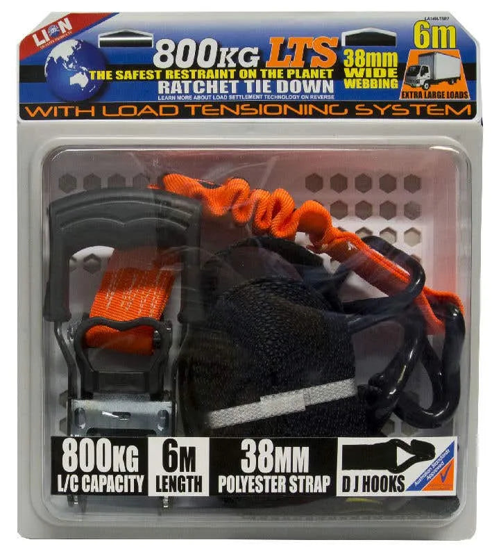 Lion LTS Ratchet Tie Down 38mm x 6m