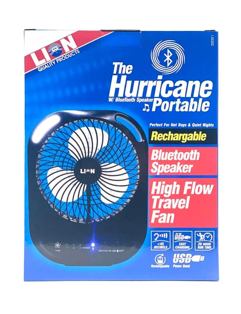 Lion Portable Fan with Bluetooth Speaker