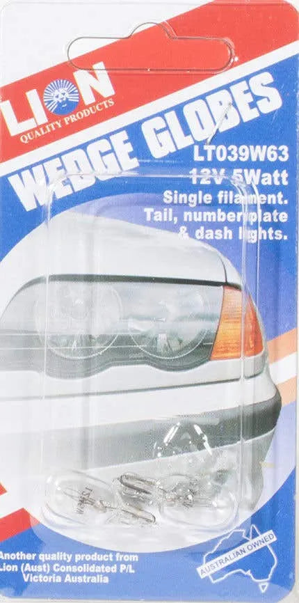 Lion Tail & Dash Light Wedge Globes - 2 Pack