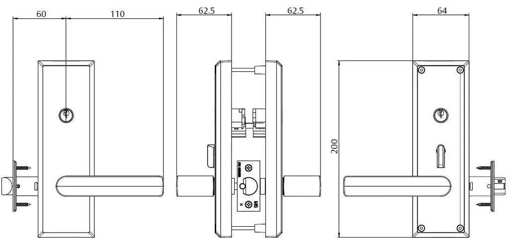 Lockwood Velocity Series Mechanical Entrance Lockset Satin Chrome L3