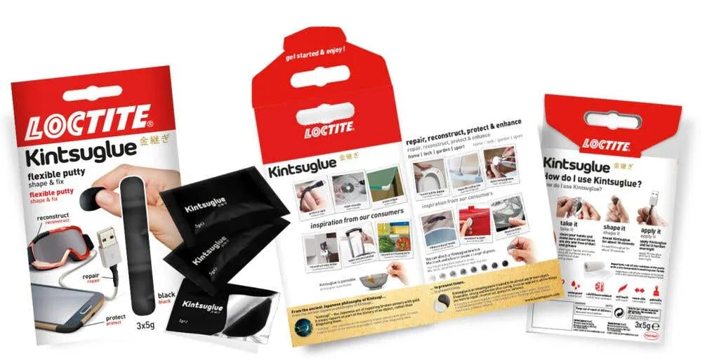 Loctite Kintsuglue Flexible Putty Black 5g - 3 Pack