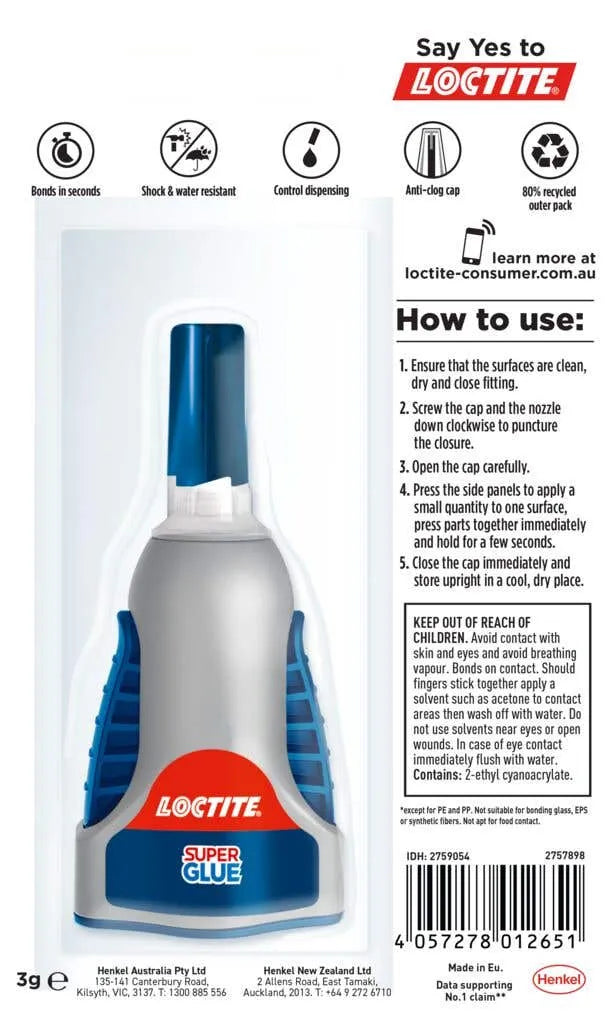 Loctite Super Glue Control 3g