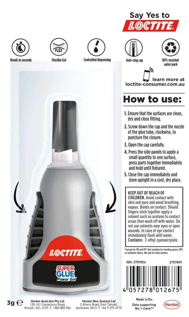 Loctite Super Glue Power Gel 3g