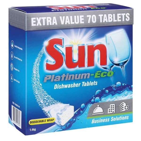 Sun Platinum Eco Dishwash Tablets 70Tb