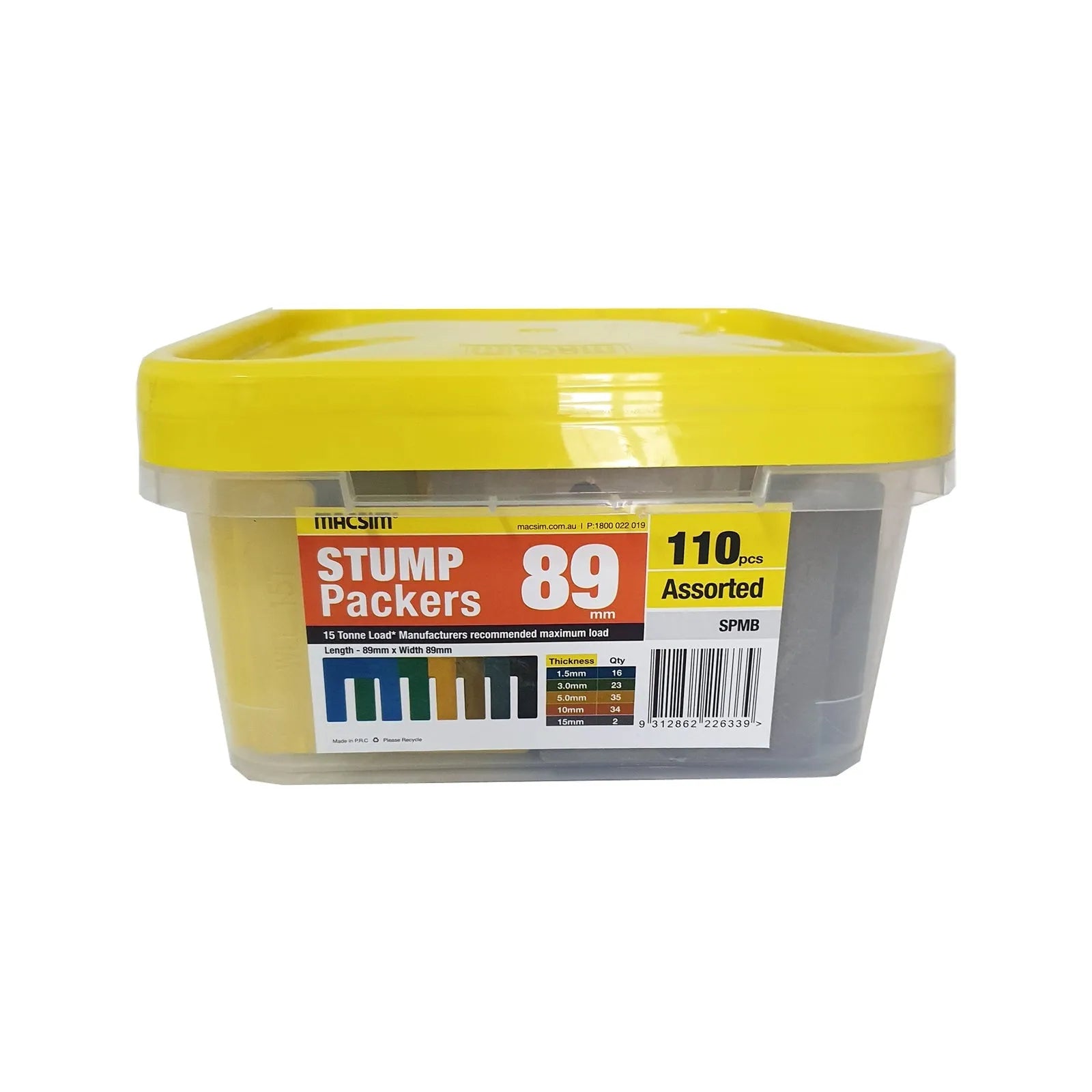Macsim 89mm Mixed Stump Packers - 110 Pack