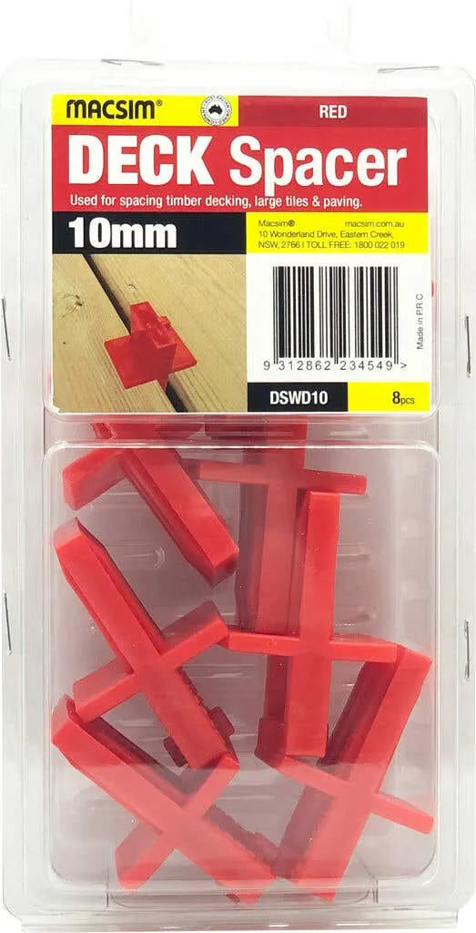 Macsim Spacer Deck Red 10mm - 8 Pack