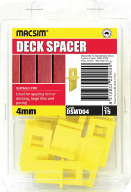 Macsim Spacer Deck Yellow 4mm - 15 Pack