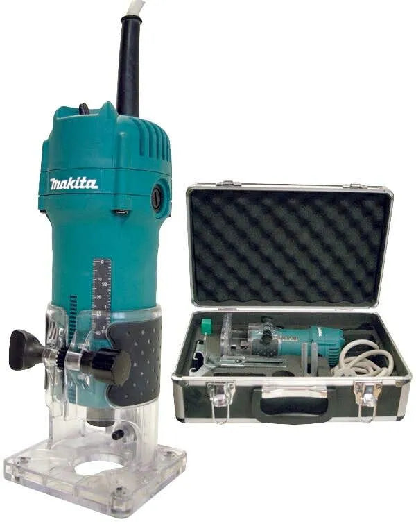 Makita 530W Laminate Trimmer with Case 6.35mm 3709X