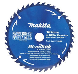 Makita Bluemak Circular Saw Blade 165mm x 40T