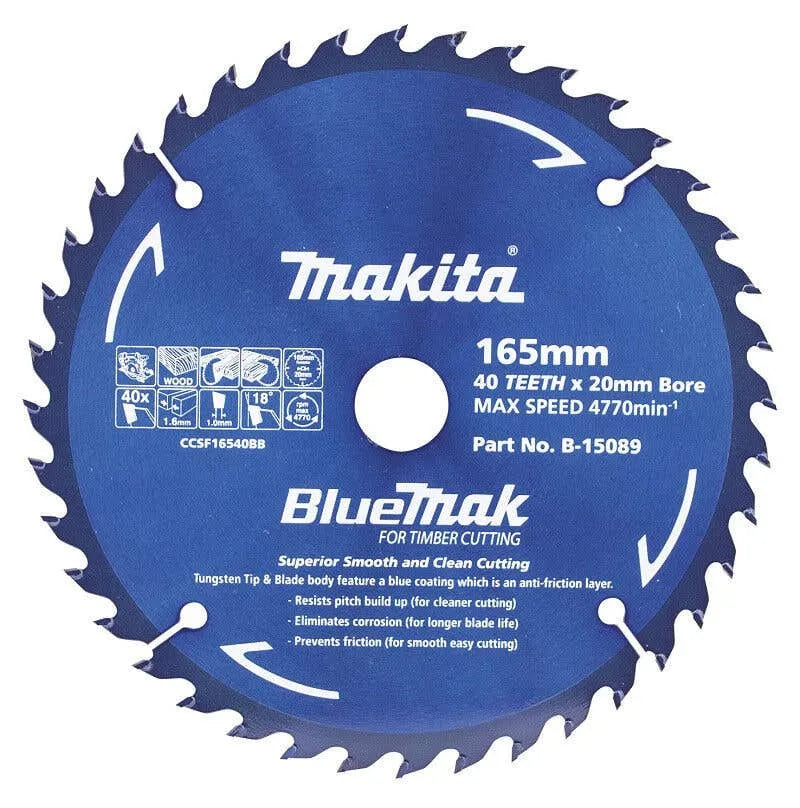 Makita Bluemak Circular Saw Blade 165mm x 40T