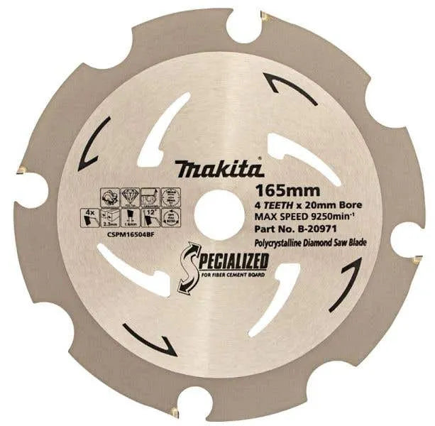 Makita Saw Blade Fibre Cement 165mm x 4T B-20971