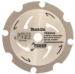 Makita Saw Blade Fibre Cement 165mm x 4T B-20971