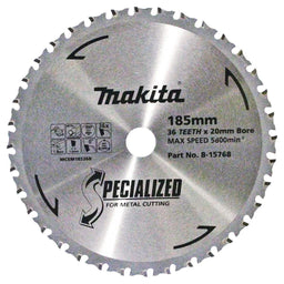Makita Specialized TCT Saw Blade Cold Metal Cutting 36T 185 x 20mm B-15768