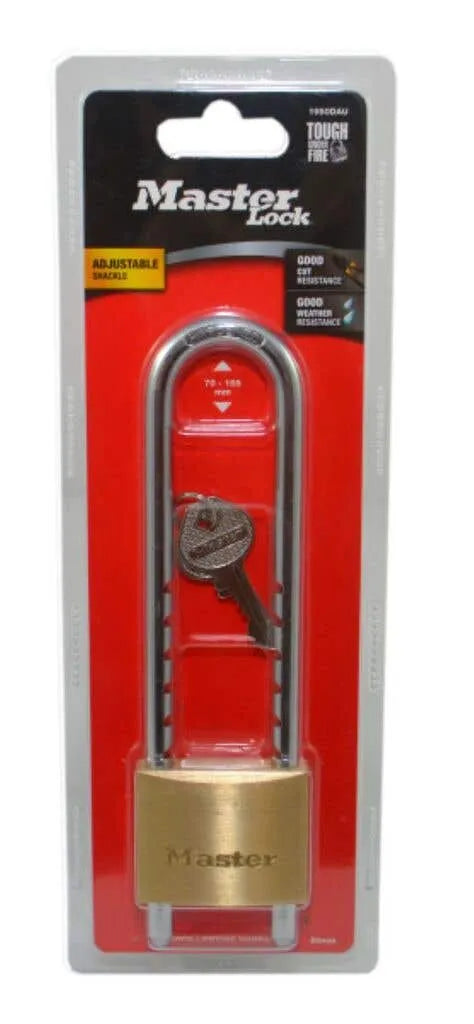 Master Lock Adjustable Brass Padlock 50mm