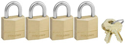 Master Lock Brass Padlock 20mm - 4 Pack