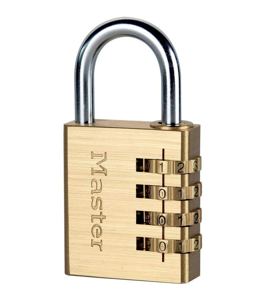 Master Lock Combination Padlock Brass 40mm