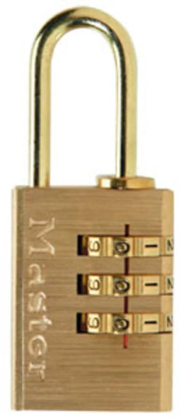 Master Lock Combo Padlock Brass 20mm