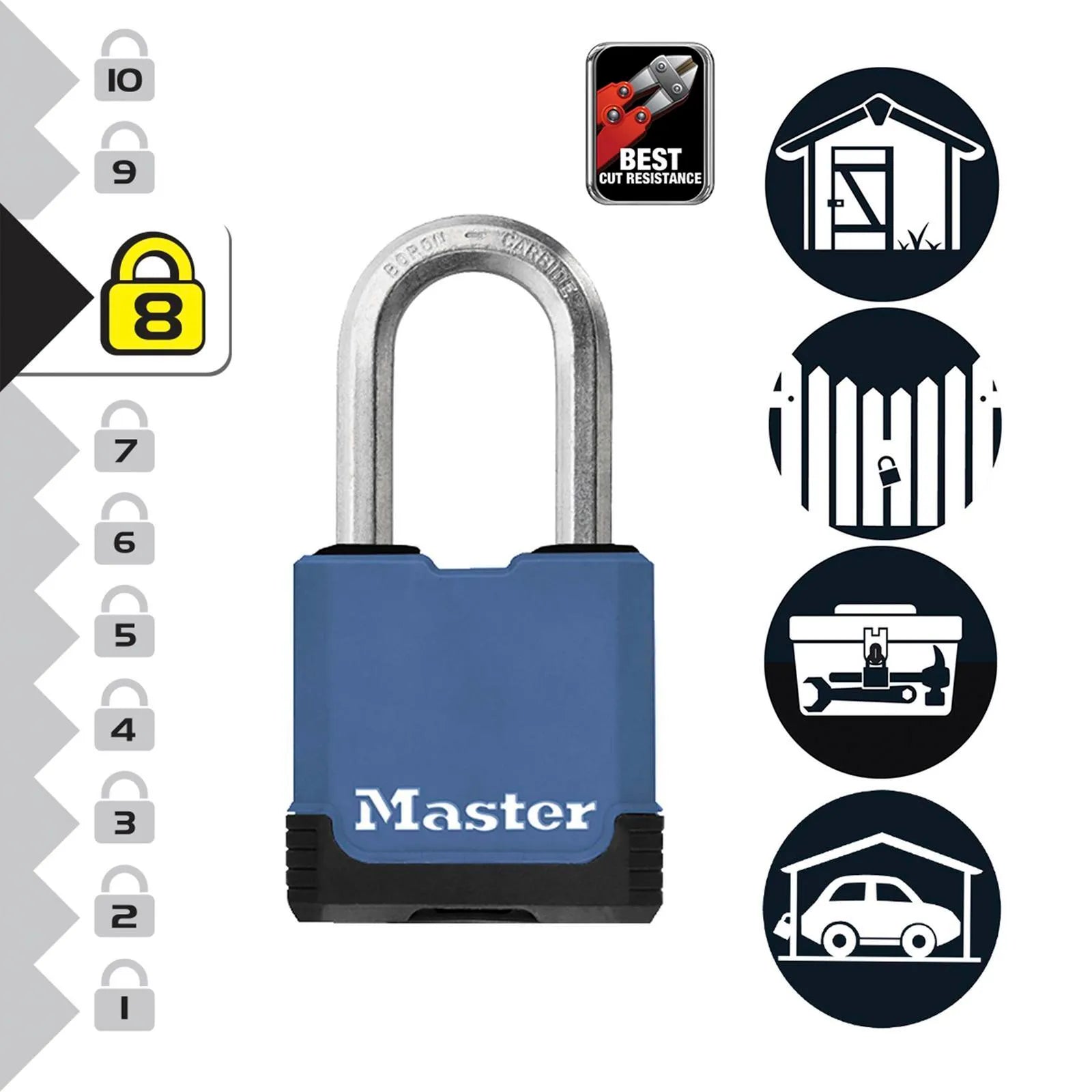 Master Lock Excell Laminated Cover Padlock 45mm - 4 Pack