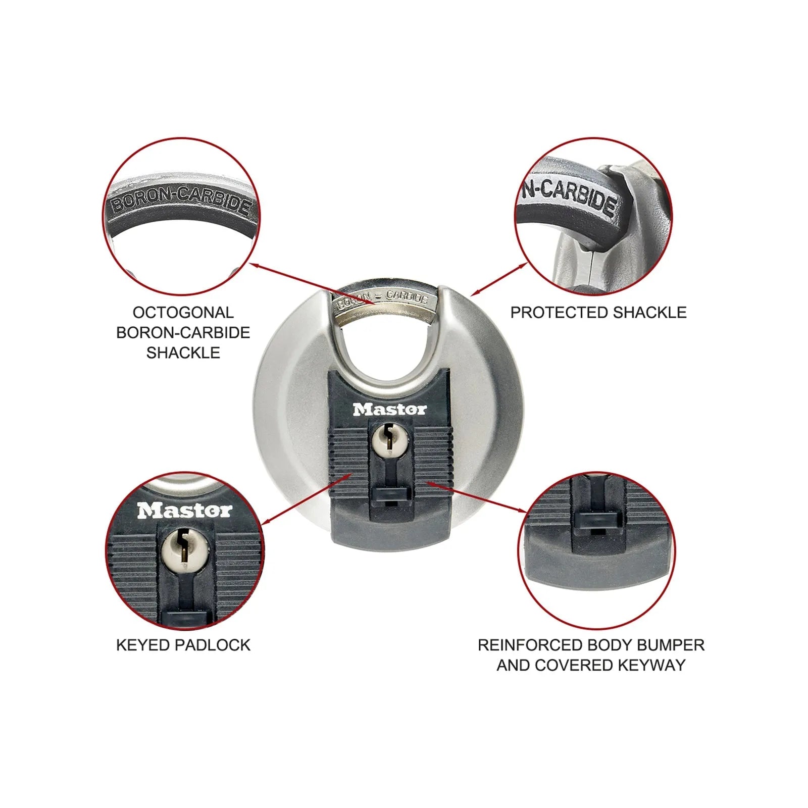 Master Lock Excell Steel Discus Padlock 70mm