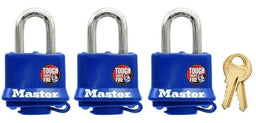Master Lock Laminated Coated Padlock 40mm - 3 Pack
