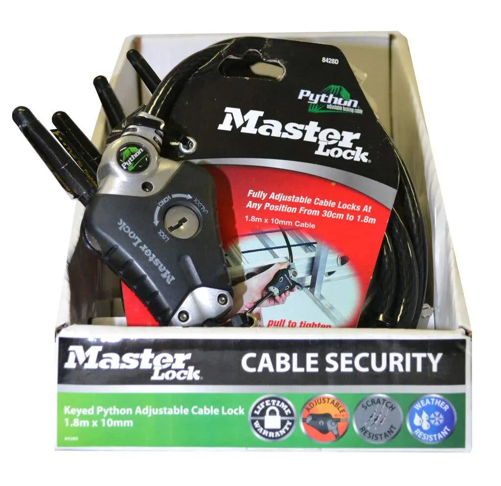 Master Lock Python Contractor Cable Lock 1.8m x 10mm