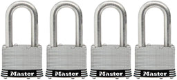 Master Lock Stainless Steel Laminated Padlock - 4 Pack