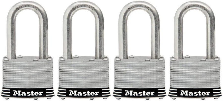 Master Lock Stainless Steel Laminated Padlock - 4 Pack