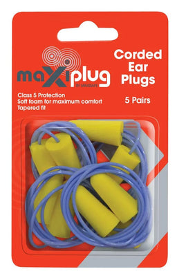 Maxisafe Earplugs Corded Blister - 5 Pack