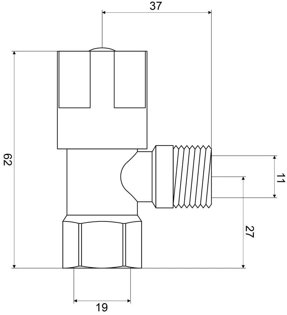 Mildon 1/4 Turn Mini Cistern Cock Chrome - Trade