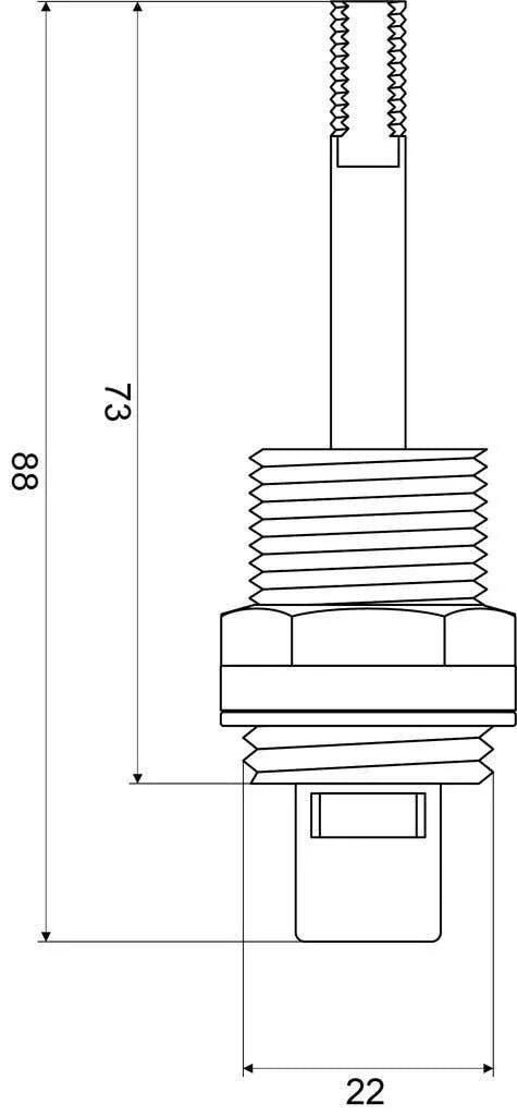 Mildon Ceramic Disc Spindle Basin Cold 1/2 Turn Clockwise Chrome