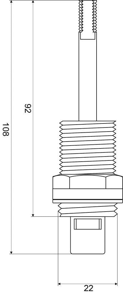 Mildon Ceramic Disc Spindle Wall Hot 1/2 Turn Anti-Clockwise Chrome