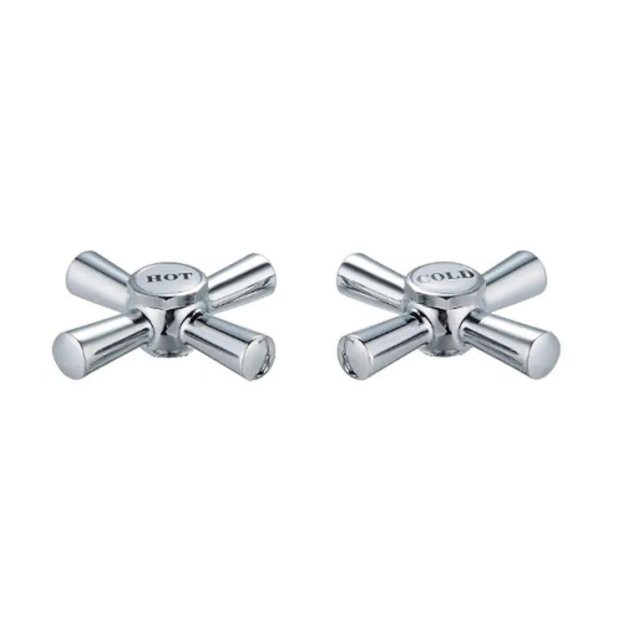 Mildon Cross Style Handle & Button Standard Chrome