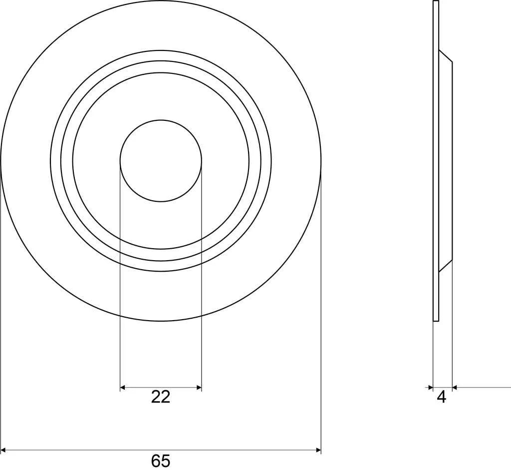 Mildon Flat Plate Cover 15mm Chrome